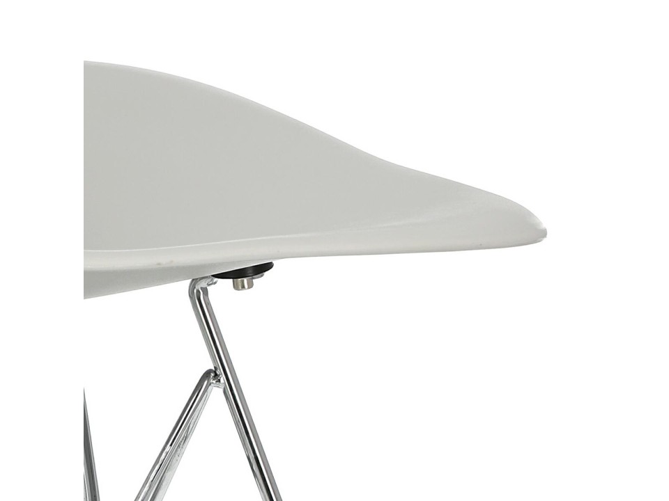 Krzesło P016 PP light grey, chromowane nogi - d2design